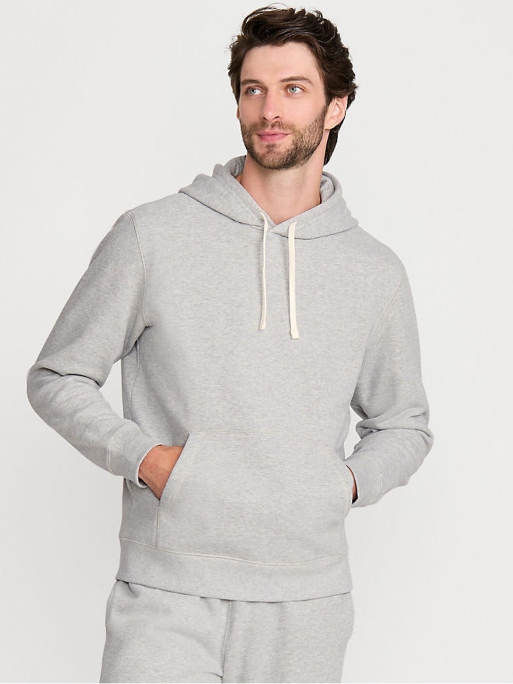 Land’s End grey Waffle knit hoodie NWOT